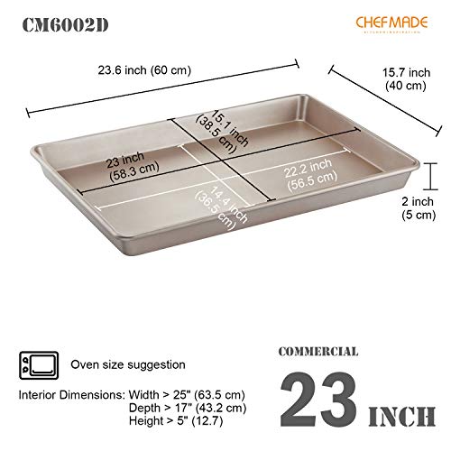 CHEFMADE 23.6Inch Commercial Baking Sheet Pan, NonStick Cake and Loaf