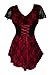 Dare To Wear Victorian Gothic Boho Women's Plus Size Sweetheart Corset Top Wine 1x