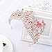 Tgirls Baroque Bridal Wedding Crowns and Tiaras Bride Princess Flower Rhinestone Headband Jewelry for Women and Girls (Rose Gold)
