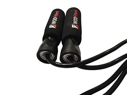 WODFitters Jump Rope for Cardio Fitness Training - for Weight Loss and Heart Health - Super Quick Ball Bearing - Adjustable - Perfect for Boxing, MMA, Cross Training - Thumbnail 2