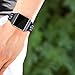 UMTELE For Fitbit Ionic Band, Two-toned Perforated Replacement Strap Breathable Accessory Wristband with Quick Lock&Release Buckle for Fitbit Ionic Smart Watch, Small, Blue/White