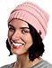 Tough Headwear Womens Winter Hat - Warm Chunky Cable Knit Beanies - Winter Beanie Hats for Women Cold Weather - Beanies Women Pink