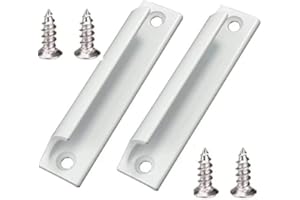 Taicols 2 Pcs Sliding Door Handles, Aluminum Alloy Curved Handle Balcony Door Handle Door Pull Handle with Screws for Drawers