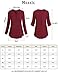 Messic Tunic Tops for Ladies, Women's Plus Size Long Sleeve Shirts 3/4 Roll-up Sleeve Button Casual Chiffon Tunic Tee Shirts (Black,XX-Large)
