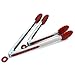 Kitchen Tongs and Stainless Steel Silicone Cooking and Serving Utensils, Set of 2, 10 and 13.5 Inch