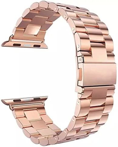 Apple Watch Band Strap, Stainless Steel Replacement Watch Band for Apple Watch iWatch Series 1 Series 2 Series 3 - 38mm (Rose Red)