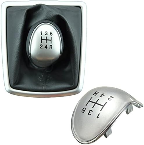 FeLiCia Replacement 5 Speed Black Chrome Gear Stick Knob Cap Cover For Ford Fiesta Focus - Chrome