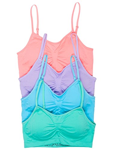 2-or-4-Pack-Kalon-Nylon-Spandex-Removable-Pads-Comfort-Bras