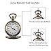 JewelryWe Steampunk Antique Royal Flush Poker Cards Men Women Pocket Watch with 31.5