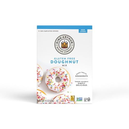 KING ARTHUR BAKING COMPANY GLUTEN-FREE DOUGHNUT MIX 15 OZ., BAKING AND BREAKFAST MIX, DONUTS, NON-GMO