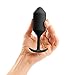 b-Vibe Snug Plug 3, Weighted Silicone Butt Plug, Intermediate Anal Plugs - Sex Toys for Adults, 180g (Black)