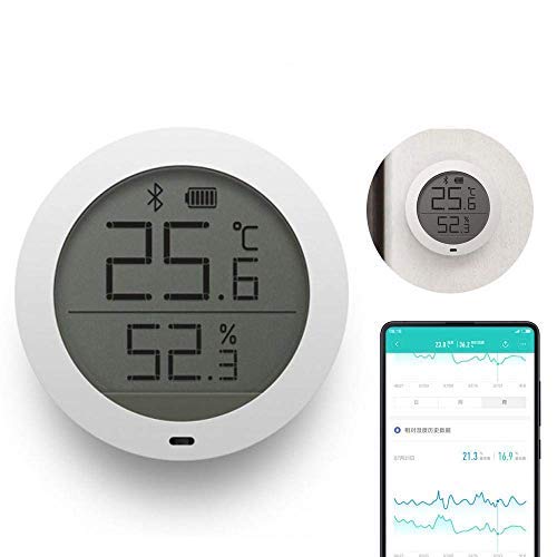 pour Xiaomi Mi Smart Sensor Set -Thermomètre D'intérieur Hygromètre, pour Xiaomi Mijia Bluetooth Capteur D'humidité de la Température avec écran LCD - Affichage à Distance sur Mi Home APP