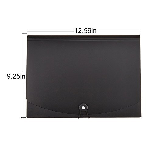 Trieur Documents A4 - Extensible Accordéon Organiseur Porte-documents de Bureau Papiers et Etiquettes Colorées, Boîtier Chemise Plastique pour Feuilles A4