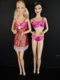Underwear Bra and Panty Set in Hot Pink with Nightie Made to Fit Barbie Doll