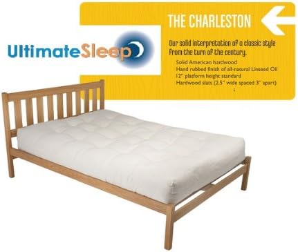 The Charleston Sustainable Wooden Bed Frame - Oak or Maple in Twin, TwinXl, Full, Queen, King & Cal King Sizes - Made in the USA (Red Oak, King)