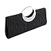 Jubileens Women's Shoulder Clutch Bag Rhinestone Evening Party Purse(Black)