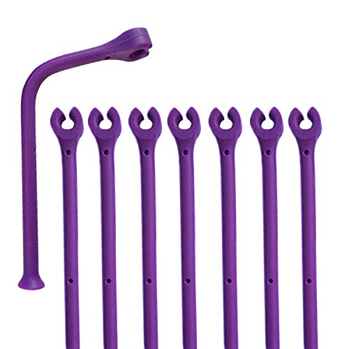 YouU Tether Silicone Dishwasher Attachment Silicone Stemware Saver Flexible Stemware Holder Dishwasher Wine Glass Protector (Purple/8 pcs)