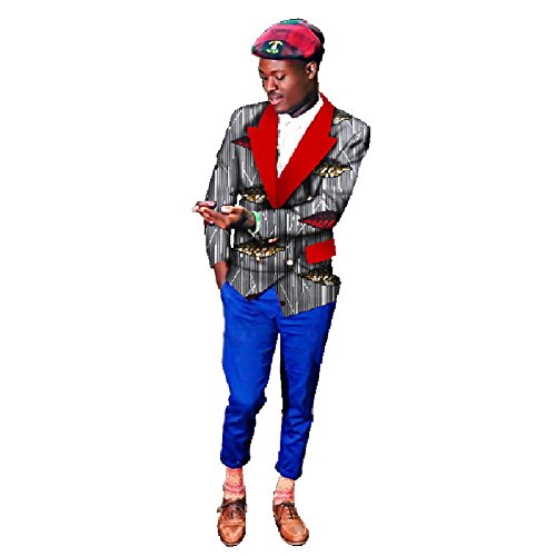 Men's Dashikis African Print Blazers Jackets Long Sleeve Printed Coats Blouses Top
