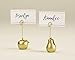 Kate Aspen, Gold Apple and Pear Place Card Holder (Set of 6), perfect for Party Favors & Party Decors, Wedding favors, Holiday Party Decor