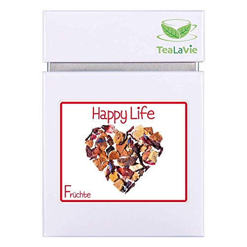 TeaLaVie - tropische Ananas Erdbeere Aprikose (100g) Happy Life - Früchtetee lose - warm & kalt – Bild 8