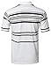 Style by William SBW Men's Casual Striped Short Sleeves Three-Button Polo T-Shirt