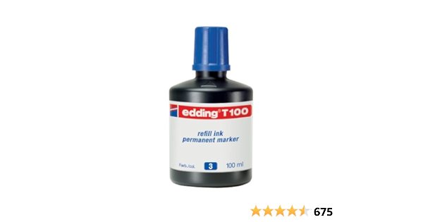 Amazon Com Edding 4 T100003 Ink Refill For Permanent Marker 100 Ml Blue Office Products