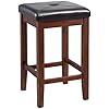 Crosley Furniture Upholstered Square Seat Bar Stool (Set of 2), 24-inch, Vintage Mahogany 417i5OG6JPL. SS100