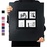 RECUTMS Photo Album 4x6 600 Photos Black Pages