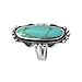 Gem Avenue 925 Sterling Silver Reconstituted Turquoise Gemstone Ornate Ring