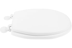 Cabilock Quiet-Close Toilet Seat Soft Foam Round Cover 40X34Cm Universal Home Use