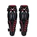 Booric Motorcycle Knee Shin Guard Pads Adjustable Size Knee Pad Protector Armor for Motorcycle Cycling Racing (Red)
