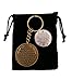 YOUNGFIT Aeiniwer Gifts for Firefighter - Maltese Cross Firefighter Prayer Coin & Fireman Keychain with Black Velvet Gift Pouch