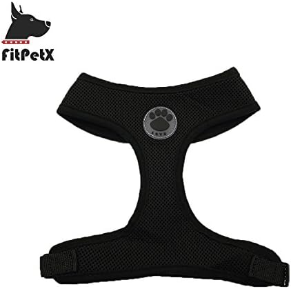 FitPetX Comfort Soft Dog Collar Harness Vest - No Pulling/Tugging/Choking design - Safe Control Vest Harness for Small to Mid-size Dog - Easy &amp; Quick Release For Puppies and Dogs