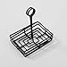 American Metalcraft FWC68 Rectangular Wrought Iron Condiment Rack Basket with Display Handle, 6