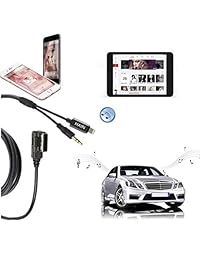 Cable de carga para el automóvil HAIN Aux Input y conector de 3,5 mm Compatible para iPXs Xs Max XR Samsung Android Galaxy LG Sony para ciertos Mercedes Benz C CLS SLK ES SL Clase GLK