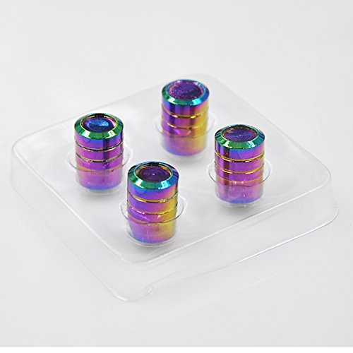 Dreamer Car ABS Valve Stem Caps Cylinder Shape Tire Valve Caps for Trucks/Bikes and Cars,4pcs