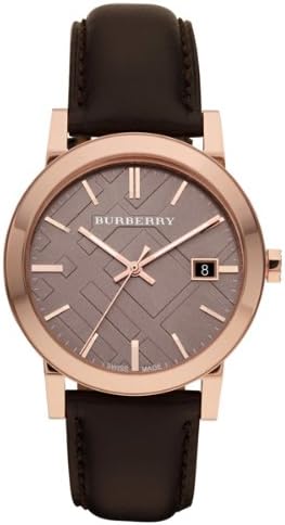burberry heritage beige leather watch