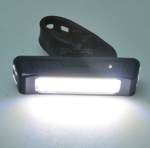 IMAGE Rechargeable Red & White COB LED Bicycle Bike Cycling Front Rear Light Tail Light Lamp USB 6 Modes 100 Lumen (White)