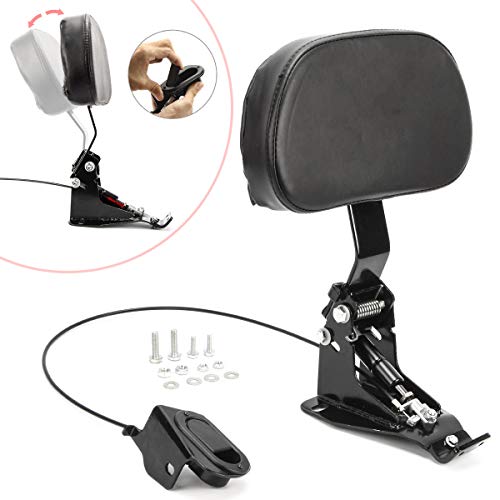 Adjustable Motorcycle Rider Backrest Sissy Bars for Harley Touring Road King Street Glide Ultra CVO FLHR FLHX FLTRX 2009-2019 (Black)