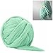 Giant Wool Yarn Chunky Arm Knitting Super Soft Wool Yarn Bulky Wool Roving (250g/0.55 lbs, Fern Green)