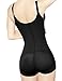 YIANNA Womens Body Shaper Seamless Tummy Control Shapewear Open Bust Slimmer Belly Shaper Bodysuit, YA7110-Black-L