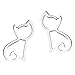 SmallDragon Girl's 925 Sterling Silver Earrings Cute Little Cat Sterling Silver Earrings Animals