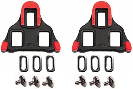 Bike Cleats 6 degree Float Self-Locking Compatible with Shimano SPD-SL Cycling Pedal Cleats Red
