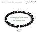 JADENOVA Natural Bead Bracelet Semi Precious Gemstone Beaded Bracelet for Women Healing Crystal Stone Stretch Bracelet Men Couple Bracelets (2pcs,6-8mm/8-10mm)