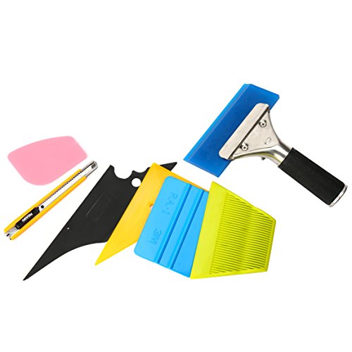 YaeTek 7 in 1 Car Window Film ToolsSqueegee Scraper Set Kit