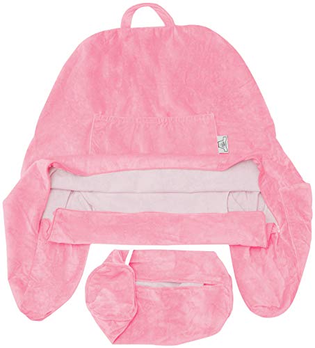 Husband Pillow Pink Cover ONLY Cover Set - Microplush Replacement Cover for Big Reading and Backrest Support Bed Rest - Removable and Washable Cover Set Includes Detachable Neck Roll Cover