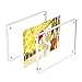 Sooyee 3 Pack 5X7 Acrylic Frames, Clear,Magnetic Photo Frame, Double Sided Frameless Standing in Desktop Picture Display(10 + 10MM Thickness)