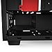 NZXT S340 Mid Tower Computer Case, Matte Black/Red (CA-S340MB-GR)