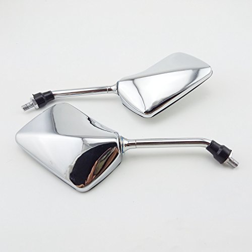 OKSTNO Universal Motorcycle Indicator 10mm Rear View Side Mirrors Fit for Street Bikes Cruiser Scooters