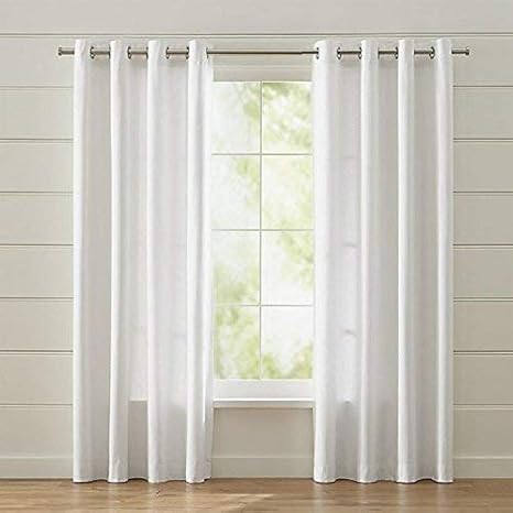 Buy Homecrust Plain White Color Curtains Long Door Eyelet Curtain
